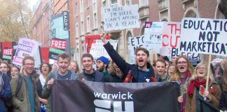 Thousands marched for free education through central London – students are determined to drive the market out of education