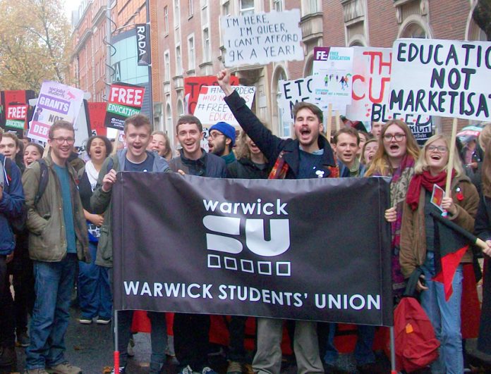 Thousands marched for free education through central London – students are determined to drive the market out of education
