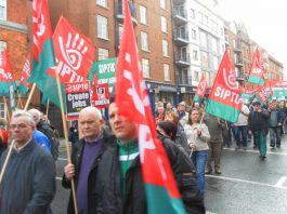 Irish TUC march against EU-imposed austerity – SIPTU is warning that new mass actions are on the way
