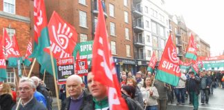 Irish TUC march against EU-imposed austerity – SIPTU is warning that new mass actions are on the way