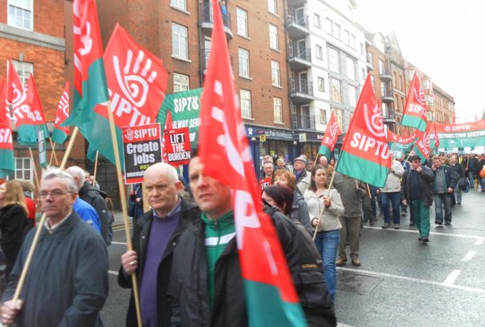 Irish TUC march against EU-imposed austerity – SIPTU is warning that new mass actions are on the way