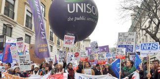 Student nurses campaigning against tuition fees replacing bursaries