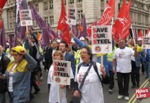 Steel workers marching on parliament – anger is mounting over the Tata crisis