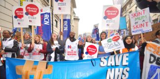 Student nurses demonstrating to save their bursaries – NHS students march to parliament today