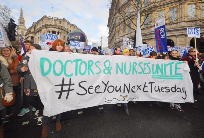 Junior doctors and nurses are battling to defend the NHS from the attacks of the Tories led by health secretary Hunt