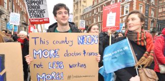 Junior doctors in the front line against imposed contracts, privatisation and not getting the number of staff that the NHS requires