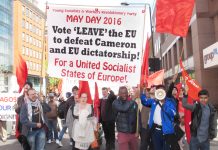 Workers Revolutionary Party and Young Socialists marching on May Day giving a lead to the whole working class