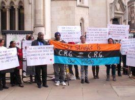 Supreme Court rejects Chagos Islanders’ Right to Return Chagossians demonstrating outside the High Court in 2014