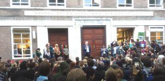 Labour Party leader Jeremy Corbyn addresses a huge crowd of supporters outside SOAS last Wednesday evening