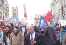 Teachers joined junior doctors on a mass march through central London last month – teachers are out on strike today