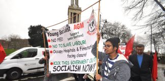 Young Socialists marched against slave labour in February