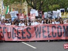 Richest countries not helping refugees The front of the 100,000-strong ‘Refugees Welcome’ march in London last September