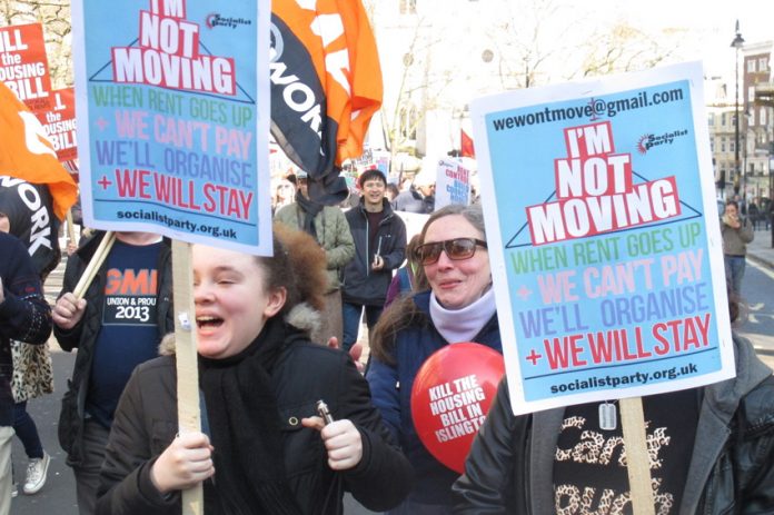 Last March a demonstration hit central London against spiralling rents, the destruction of council housing and mass evictions