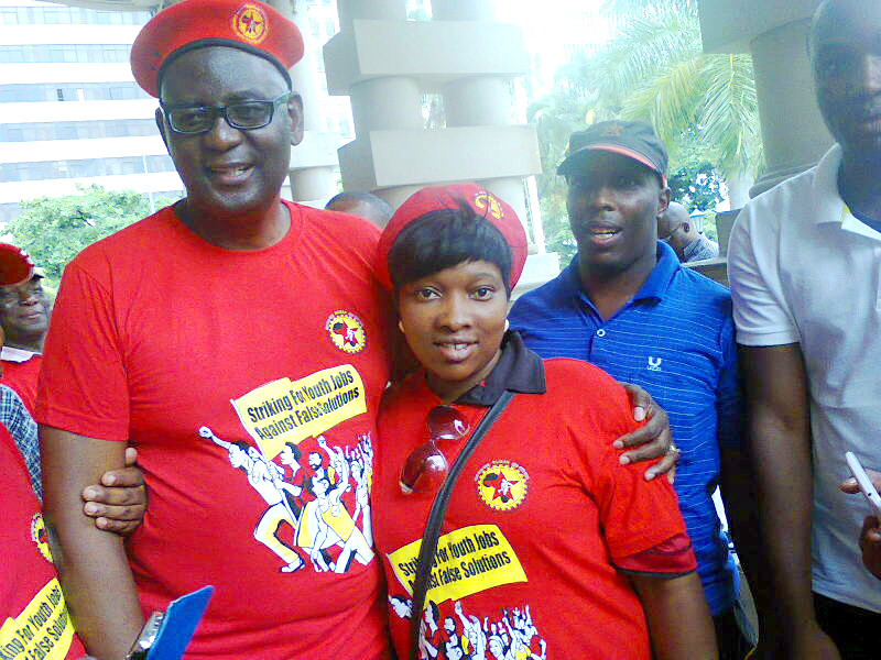 ZWELINZIMA VAVI supporting a NUMSA ‘Jobs for Youth’ rally