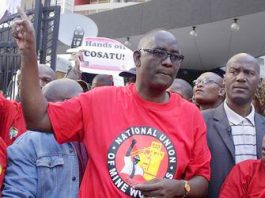 ZWELINZIMA VAVI addressing workers when he was COSATU general secretary