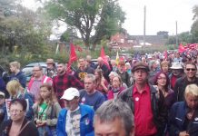 On the 102nd anniversary of the Burston strike over 1,000 marched to a rally that was addressed by Labour leader Corbyn