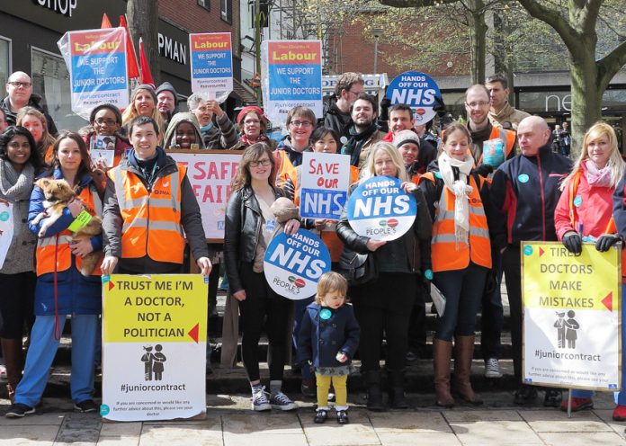 Junior doctors in Norwich taking strike action – many are looking to the TUC to take action with them on October 5th