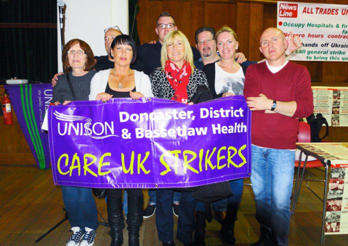 Care UK strikers Doncaster carers fought a major battle to defend care to the elderly