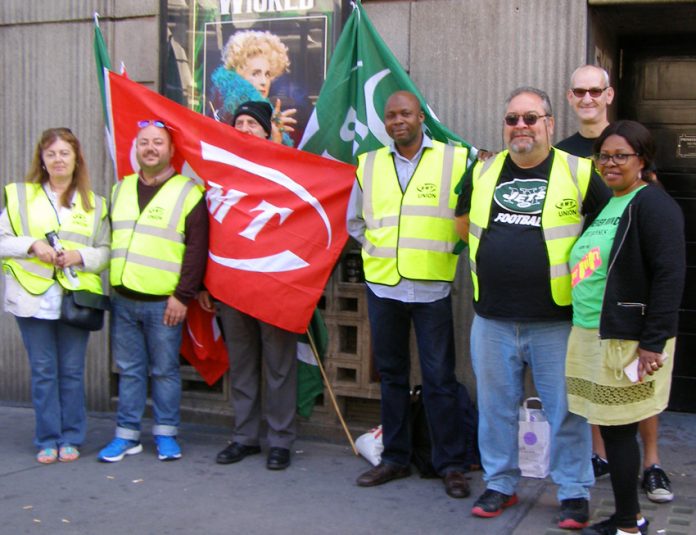 Southern rail pickets standing up for safety during recent strike action at London’s Victoria Station
