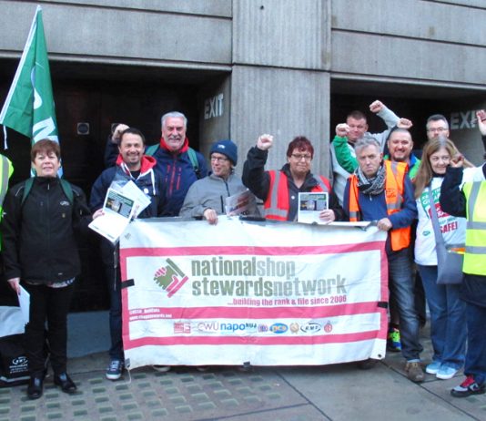 Striking Southern rail guards on the picket line yesterday morning at Victoria station – they are out again today and tomorrow