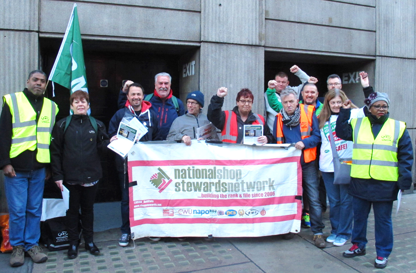 Striking Southern rail guards on the picket line yesterday morning at Victoria station – they are out again today and tomorrow