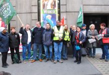 Rock solid picket line outside Victoria station yesterday morning on the first day of the three-day Southern guards strike