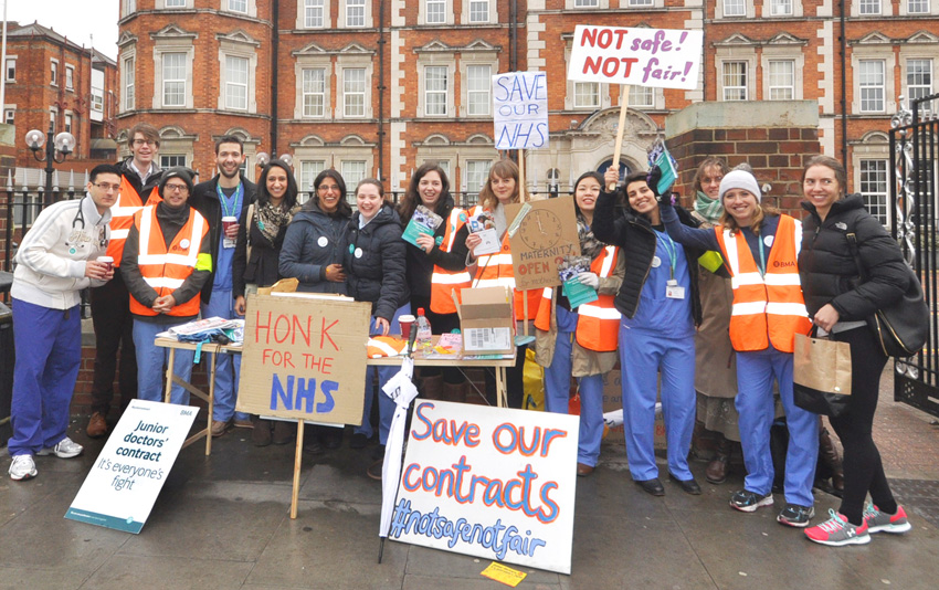 Junior doctors fighting Hunt’s contract imposition – now all NHS unions face the same threat and treatment