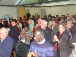 A section of the audience at Saturday’s News Line Anniversary Rally