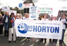 Demonstrators in London last month fighting against the closure of the maternity department at Horton Hospital in Oxfordshire