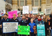 Striking junior doctors pointed out that they were defending the NHS against a Tory onslaught and that it needed saving