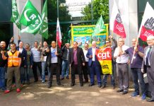 French trade unionists, members of the CGT, joined RMT picket lines to show their support. Trade unionists across the world are watching very closely the developments in the British rail industry