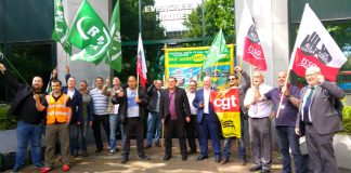 French trade unionists, members of the CGT, joined RMT picket lines to show their support. Trade unionists across the world are watching very closely the developments in the British rail industry