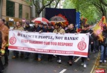 FBU demonstration against Fire Service cuts