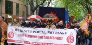 FBU demonstration against Fire Service cuts