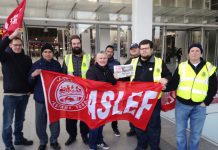 ASLEF picket line at London Bridge Station earlier this week