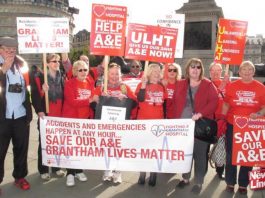 Grantham Hospital campaigners fighting to defend their A&E department – GP services in Lincolnshire were overwhelmed last month as the county’s Scunthorpe hospital faced unprecedented demand