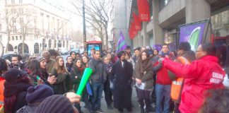 King’s College and SOAS students turned out to support the striking cleaners