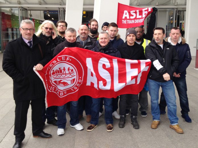 ASLEF Southern rail picket line – they have just rejected the sell-out deal