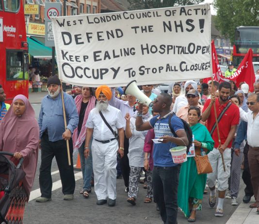 March against the closure of Ealing Hospital – over 600 beds are under threat in north west London