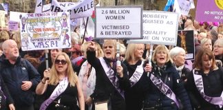 Women born in the 1950s, who lost out on their state pension when the government raised the retirement age to 65 for both men and women, lobbied MPs yesterday