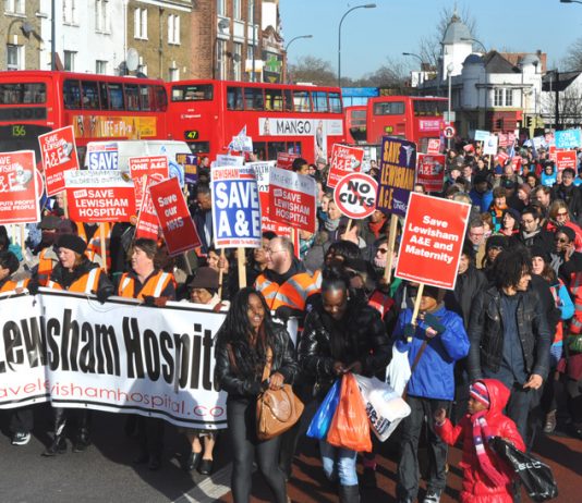 Marching to stop the closure of the A&E at Lewisham Hospital