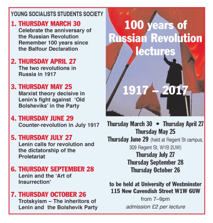 100 years of the Russian Revolution Lectures