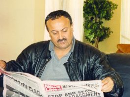 Fatah leader MARWAN BARGHOUTHI, now imprisoned by Israel, is leading the Palestinian hunger strikes on Palestinian Prisoners Day