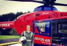 Junior doctor REBECCA OVENDEN who worked in the A&E department of Plymouth’s Derriford Hospital and for Devon Air Ambulance