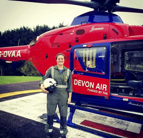 Junior doctor REBECCA OVENDEN who worked in the A&E department of Plymouth’s Derriford Hospital and for Devon Air Ambulance