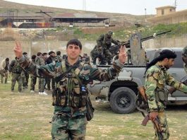 Syrian troops celebrate victory over terrorists in the Hama district