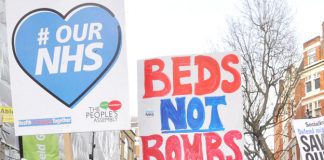 Marchers in defence of the NHS don’t want funds diverted to Trident missiles