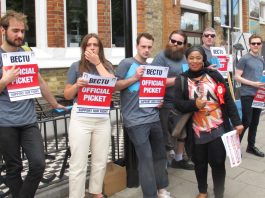 WORKERS & YOUTH SAY THEY’LL VOTE FOR THE WRP AND SELLU ON JUNE 8th! BECTU pickets outside East Dulwich Picturehouse welcomed WRP candidate for Camberwell and Peckham Aminata Sellu
