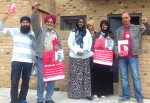 WRP candidate ARJ THIARA and his team got great support yesterday on the Golf Links estate near to the closure-threatened Ealing Hospital