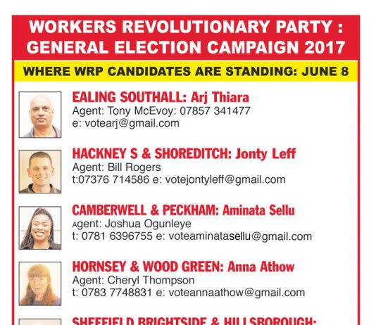 Wrp Launch Election Candidates